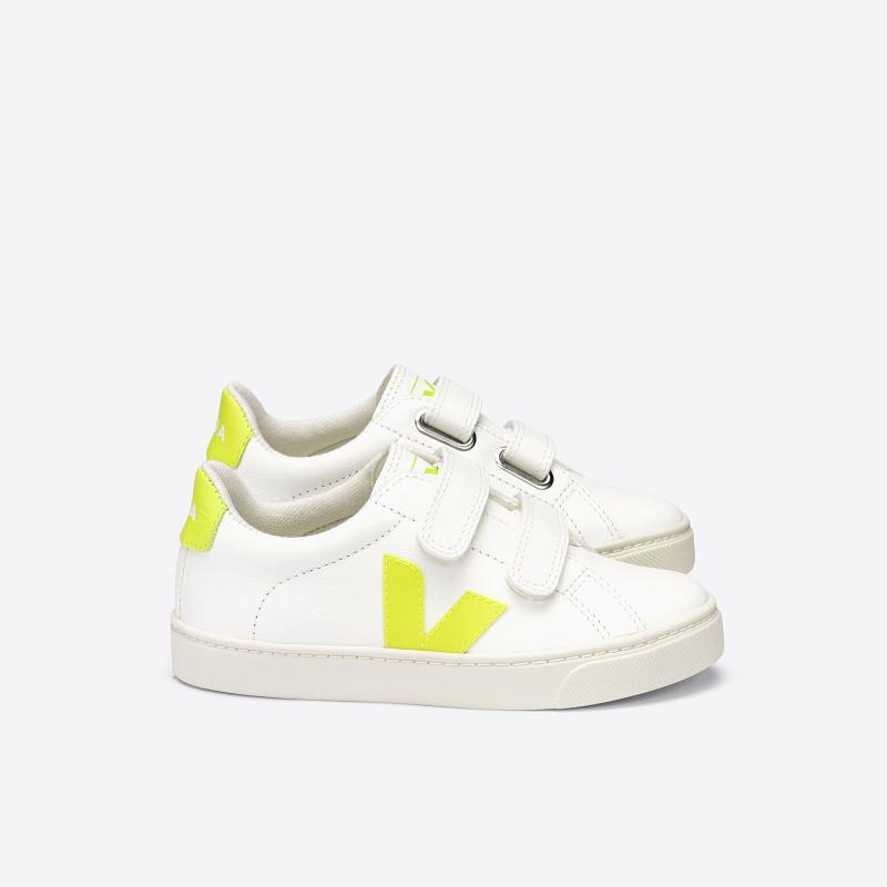 Zapatillas Veja Niños España - Esplar Velcro Tenis Blancas ES895607